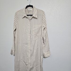 Men's Beige Striped Shirt